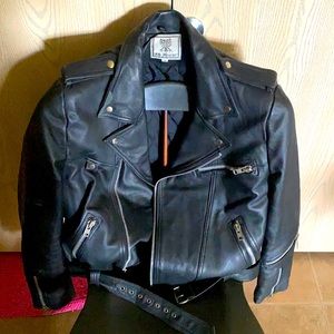 Vintage leather Jacket and matching Chaps